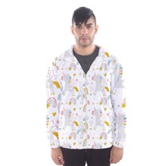 Unicorns Rainbow Men s Hooded Windbreaker by ConteMonfrey