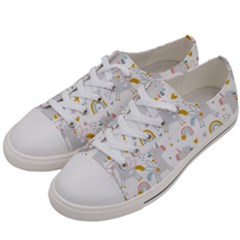 Unicorns Rainbow Men s Low Top Canvas Sneakers by ConteMonfrey