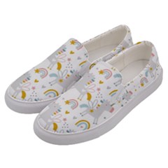 Unicorns Rainbow Men s Canvas Slip Ons by ConteMonfrey