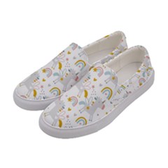 Unicorns Rainbow Women s Canvas Slip Ons by ConteMonfrey