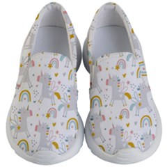 Unicorns Rainbow Kids Lightweight Slip Ons by ConteMonfrey