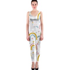 Unicorns, Hearts And Rainbows One Piece Catsuit by ConteMonfrey