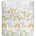 Unicorns, hearts and Rainbows Duvet Cover Double Side (King Size) View1