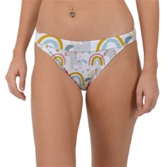 Unicorns, Hearts And Rainbows Band Bikini Bottom by ConteMonfrey