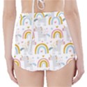 Unicorns, hearts and Rainbows High-Waisted Bikini Bottoms View2