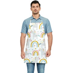 Unicorns, Hearts And Rainbows Kitchen Apron by ConteMonfrey