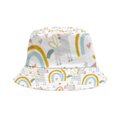 Unicorns, Hearts And Rainbows Inside Out Bucket Hat by ConteMonfrey