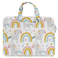 Unicorns, Hearts And Rainbows Macbook Pro 13  Double Pocket Laptop Bag by ConteMonfrey