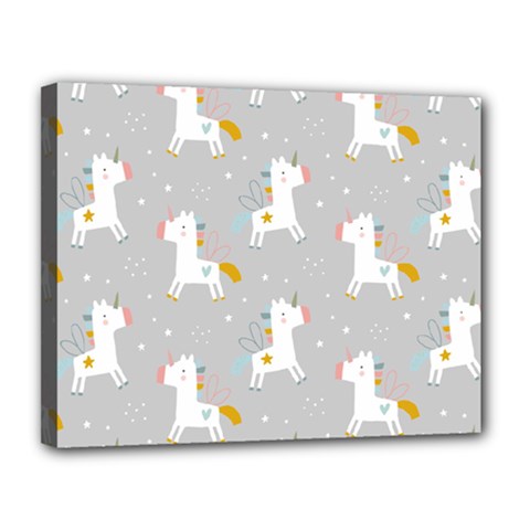 Cute Unicorns Canvas 14  X 11  (stretched) by ConteMonfrey