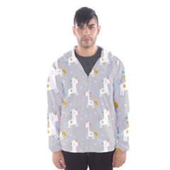 Cute Unicorns Men s Hooded Windbreaker by ConteMonfrey