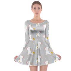 Cute Unicorns Long Sleeve Skater Dress by ConteMonfrey