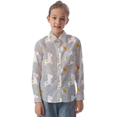 Cute Unicorns Kids  Long Sleeve Shirt by ConteMonfrey