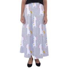 Cute Unicorns Flared Maxi Skirt by ConteMonfrey