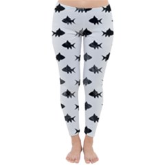 Cute Small Sharks   Classic Winter Leggings by ConteMonfrey