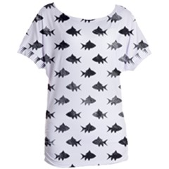 Cute Small Sharks   Women s Oversized Tee by ConteMonfrey