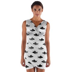 Cute Small Sharks   Wrap Front Bodycon Dress by ConteMonfrey