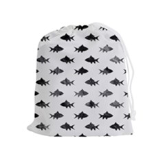 Cute Small Sharks   Drawstring Pouch (xl) by ConteMonfrey