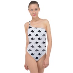 Cute Small Sharks   Classic One Shoulder Swimsuit by ConteMonfrey