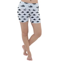 Cute Small Sharks   Lightweight Velour Yoga Shorts by ConteMonfrey