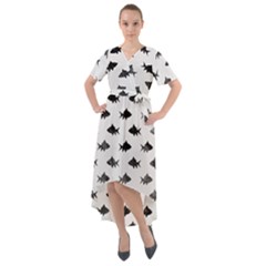 Cute Small Sharks   Front Wrap High Low Dress by ConteMonfrey