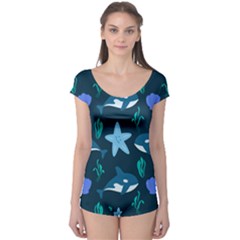 Whale And Starfish  Boyleg Leotard  by ConteMonfrey