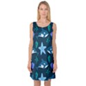 Whale and starfish  Sleeveless Satin Nightdress View1