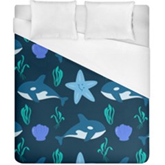 Whale And Starfish  Duvet Cover (california King Size) by ConteMonfrey