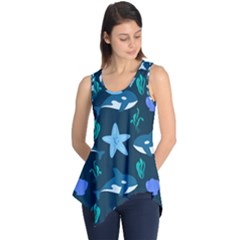 Whale And Starfish  Sleeveless Tunic by ConteMonfrey