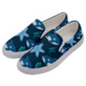 Whale and starfish  Men s Canvas Slip Ons View2