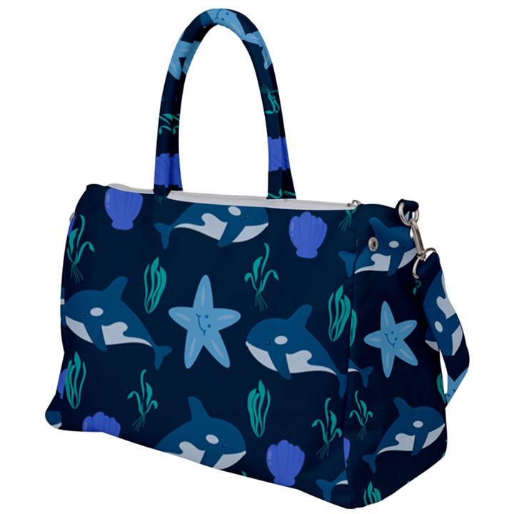 Whale and starfish  Duffel Travel Bag