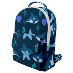 Whale And Starfish  Flap Pocket Backpack (small) by ConteMonfrey