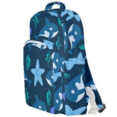 Whale And Starfish  Double Compartment Backpack by ConteMonfrey