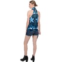 Whale and starfish  Halter Asymmetric Satin Top View2