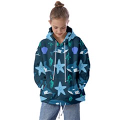 Whale And Starfish  Kids  Oversized Hoodie by ConteMonfrey