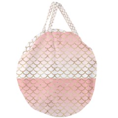 Mermaid Ombre Scales  Giant Round Zipper Tote by ConteMonfrey