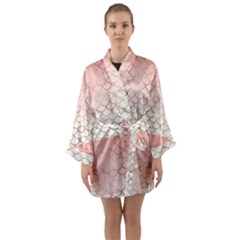 Mermaid Ombre Scales  Long Sleeve Satin Kimono by ConteMonfrey