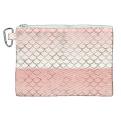 Mermaid Ombre Scales  Canvas Cosmetic Bag (xl) by ConteMonfrey