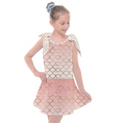 Mermaid Ombre Scales  Kids  Tie Up Tunic Dress by ConteMonfrey