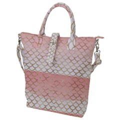 Mermaid Ombre Scales  Buckle Top Tote Bag by ConteMonfrey