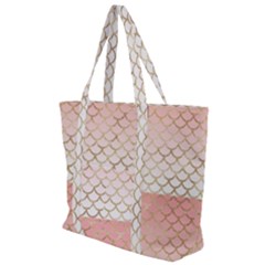 Mermaid Ombre Scales  Zip Up Canvas Bag by ConteMonfrey