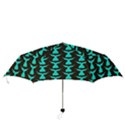 Blue Mermaid Tail Black Folding Umbrellas View3