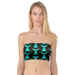 Blue Mermaid Tail Black Bandeau Top by ConteMonfrey