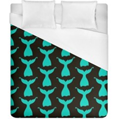 Blue Mermaid Tail Black Duvet Cover (california King Size) by ConteMonfrey