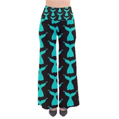 Blue Mermaid Tail Black So Vintage Palazzo Pants by ConteMonfrey