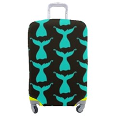 Blue Mermaid Tail Black Luggage Cover (medium) by ConteMonfrey