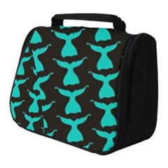 Blue Mermaid Tail Black Full Print Travel Pouch (small) by ConteMonfrey