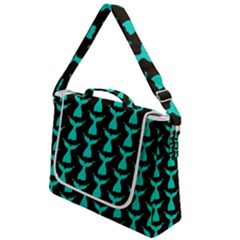 Blue Mermaid Tail Black Box Up Messenger Bag by ConteMonfrey