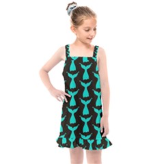 Blue Mermaid Tail Black Kids  Overall Dress by ConteMonfrey