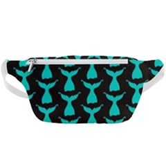 Blue Mermaid Tail Black Waist Bag  by ConteMonfrey