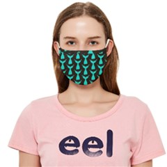 Blue Mermaid Tail Black Cloth Face Mask (adult) by ConteMonfrey